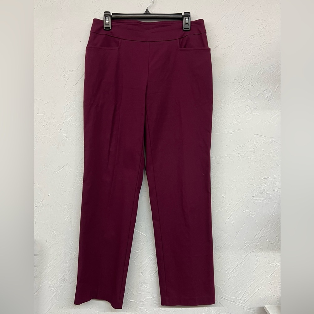 Women’s Burgundy Stretch Khakis Size Medium 8-10